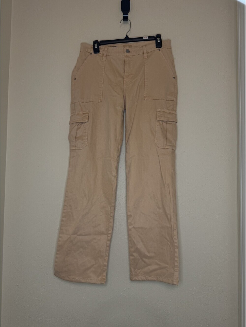 GUESS Women's Cargo Pants Peach Size L (Waist 16, Inseam 30.5)